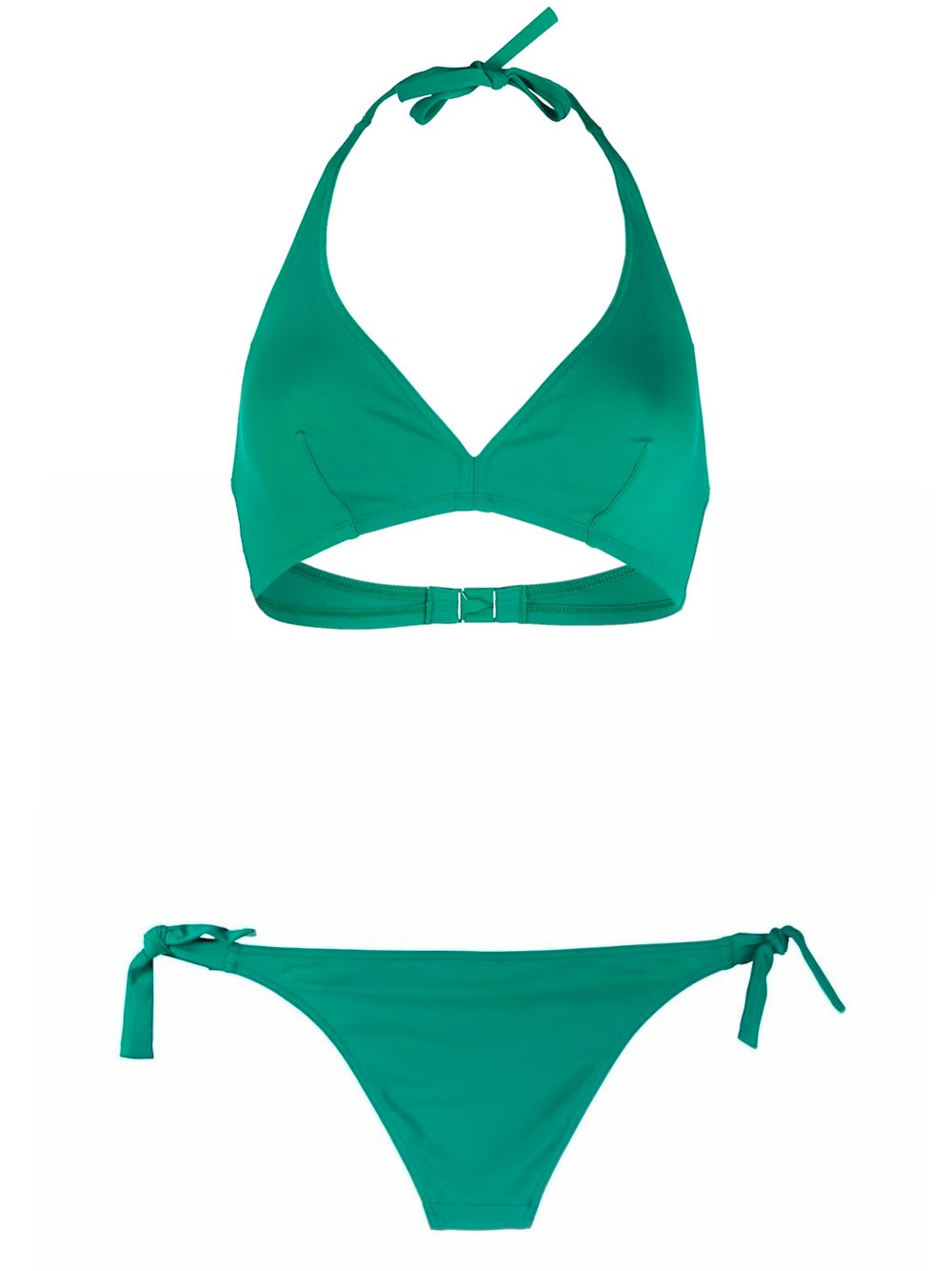 Eres Halter Triangle Low Rise Adjustable Straps In Green