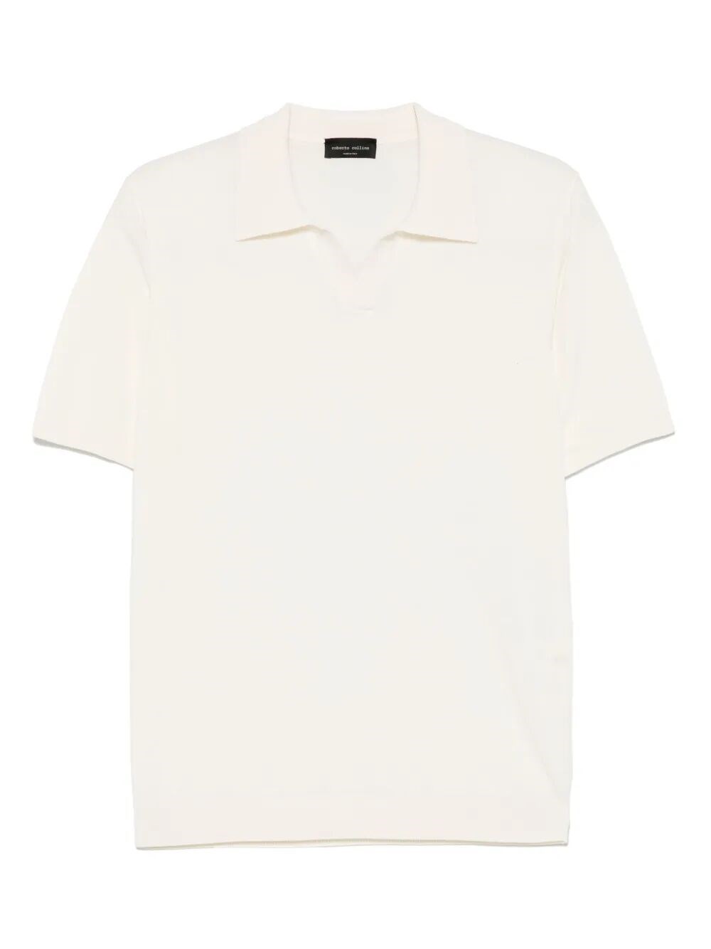 Roberto Collina Short Sleeve Cotton Polo Shirt In Nude & Neutrals