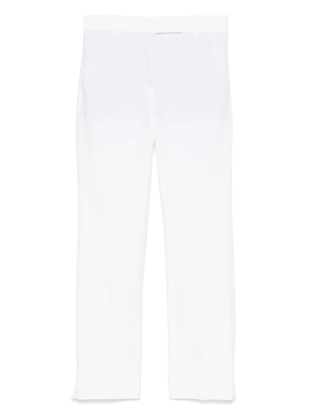Incotex Pantaloni In Misto Cotone Con Gamba Affusolata In Bianco