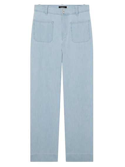 Dolce & gabbana Loose denim jeans with pressed pleat