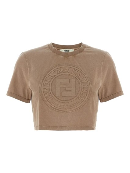 【FENDI】3D FENDI ローマ クロップド Tシャツ ☆関税・送料込 Fendi 3d fendi ローマ クロップド tシャツ available on Monti