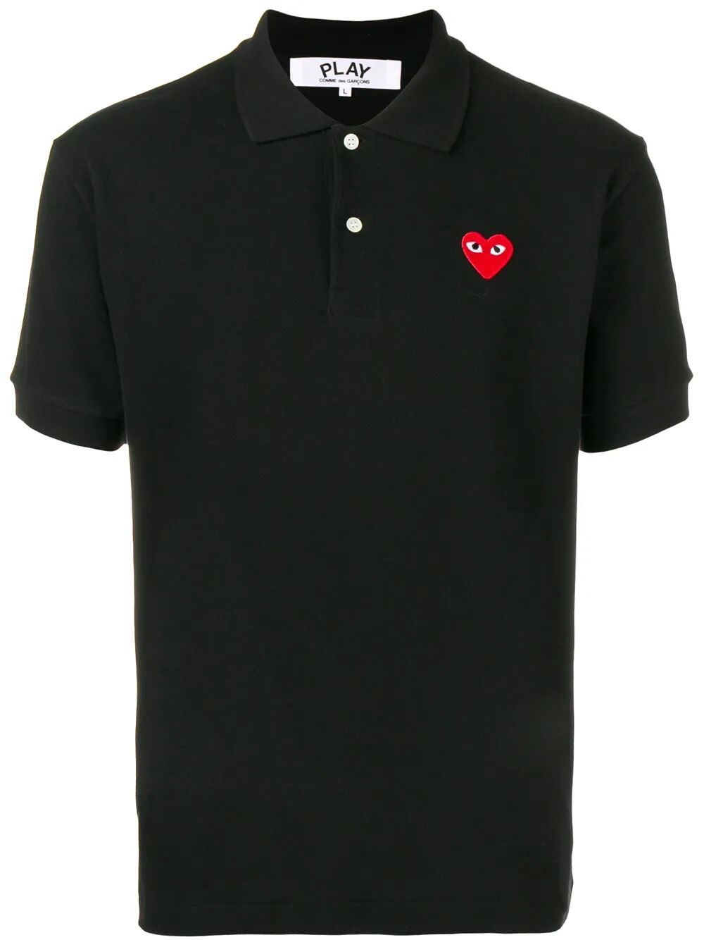 Comme Des Garçons Play Polo Shirt With Ribbed Collar And Straight Hem
