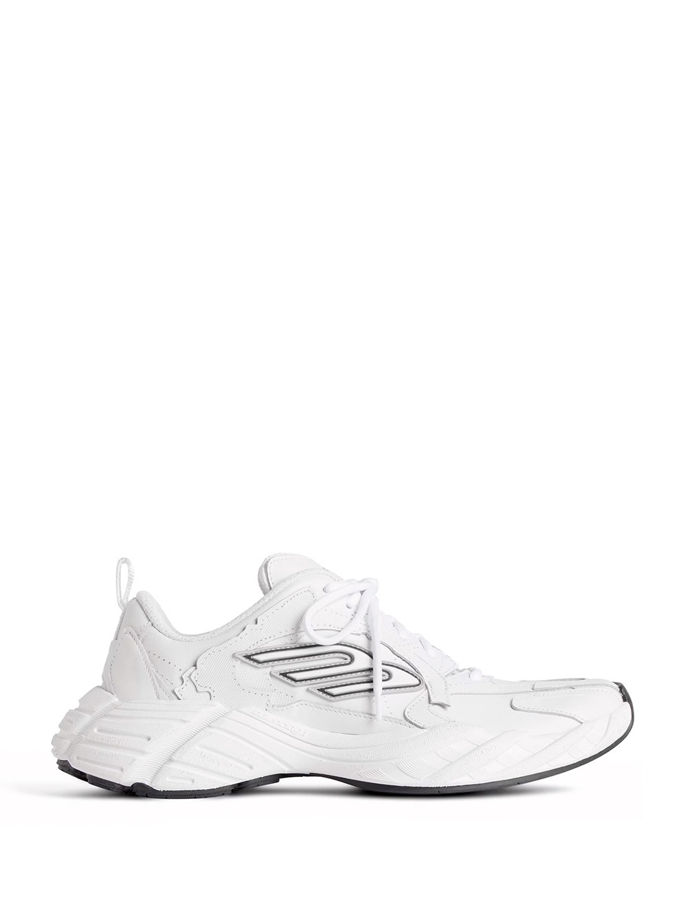 Balenciaga White Cowskin And Polyester Monday Shoe Sneakers