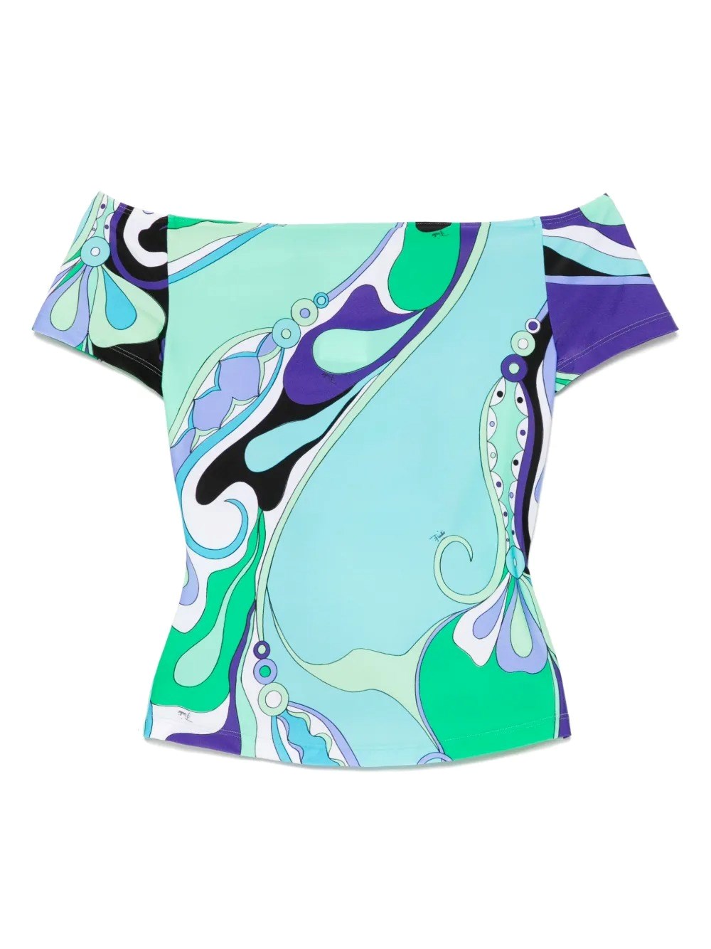 Pucci Fitted Off-shoulder Top Short Sleeves