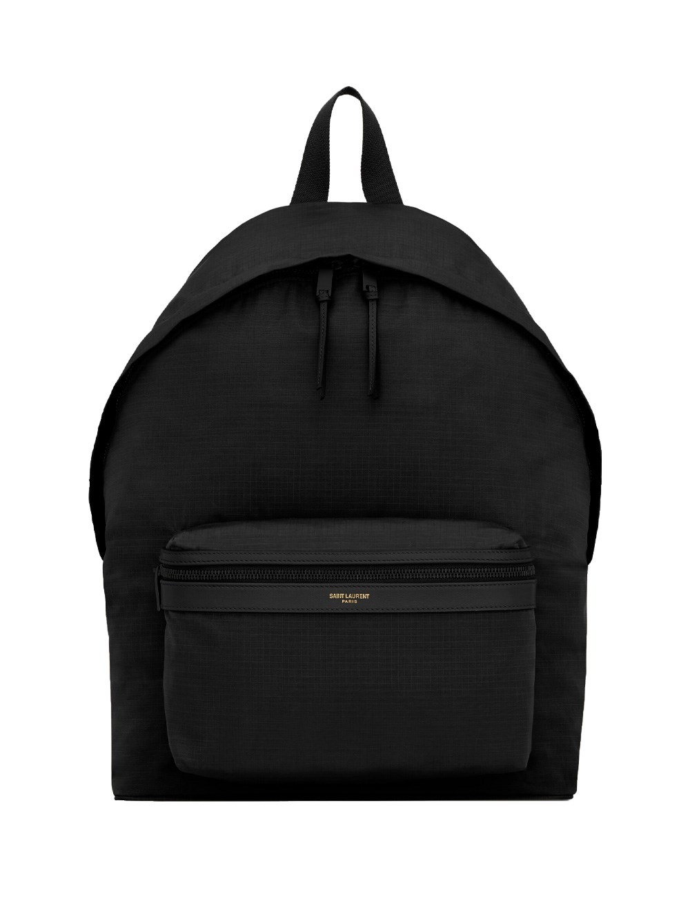 Saint Laurent City Backpack In Nylon Ripstop And Leather In Black