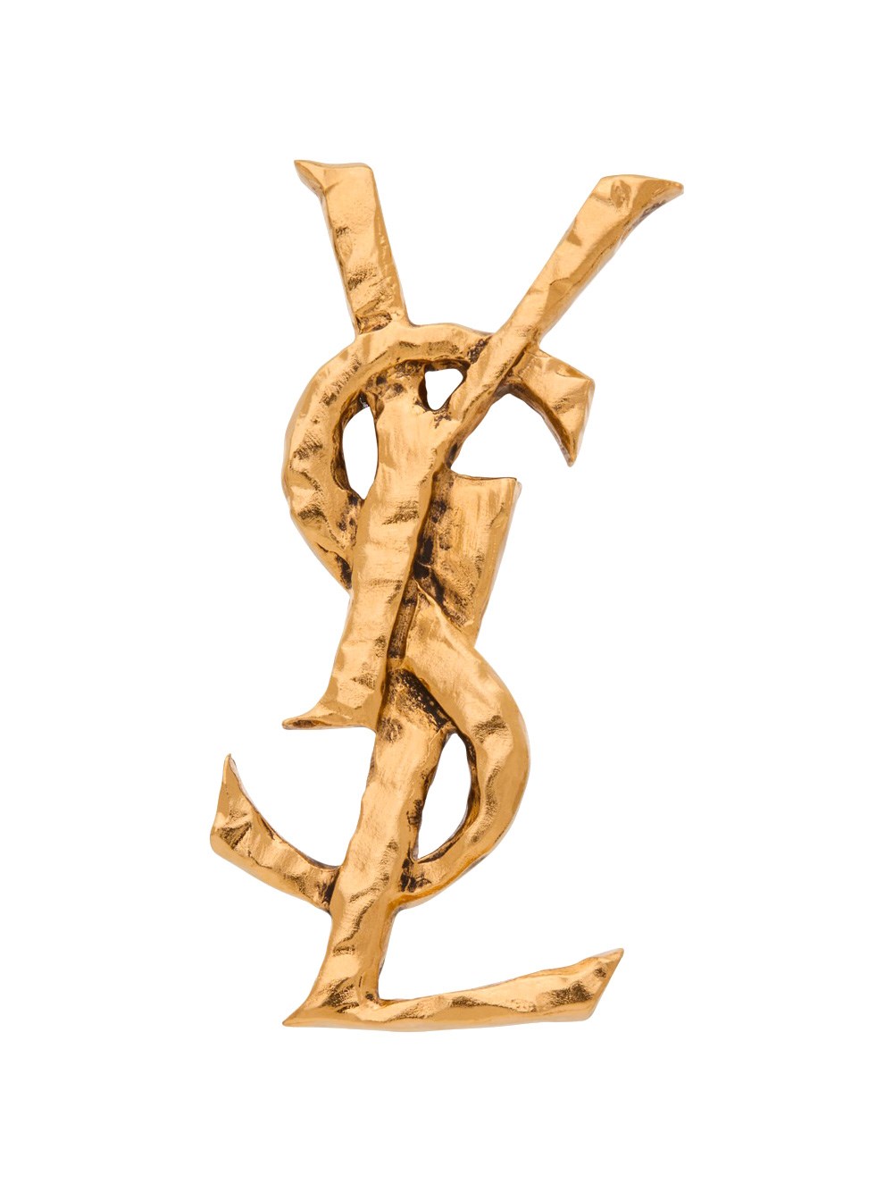 Saint Laurent Hammered Metal Cassandre Single Earring Accessories