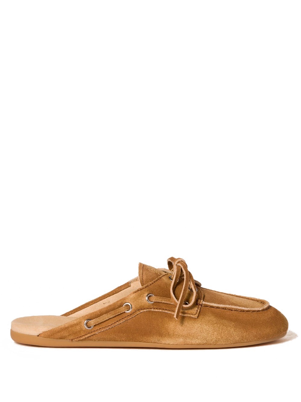 Miu Miu Faded Suede Mules In Brown
