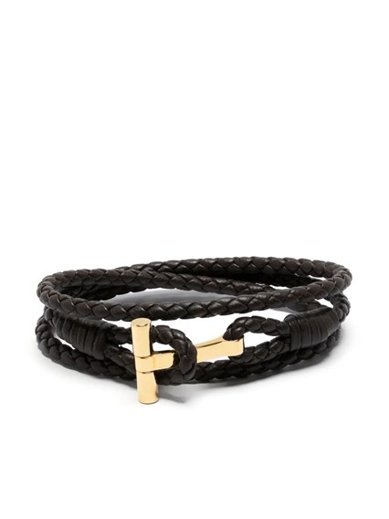 Tom ford Braided t-logo bracelet available on Monti Boutique