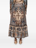 Zimmermann Ascension tiered midi skirt available on Monti