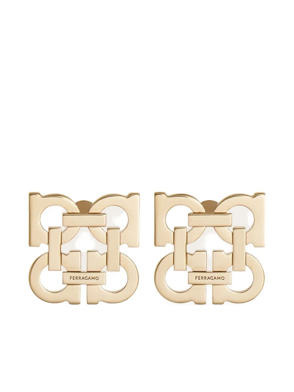 Ferragamo Four Gancini Clip On Earrings