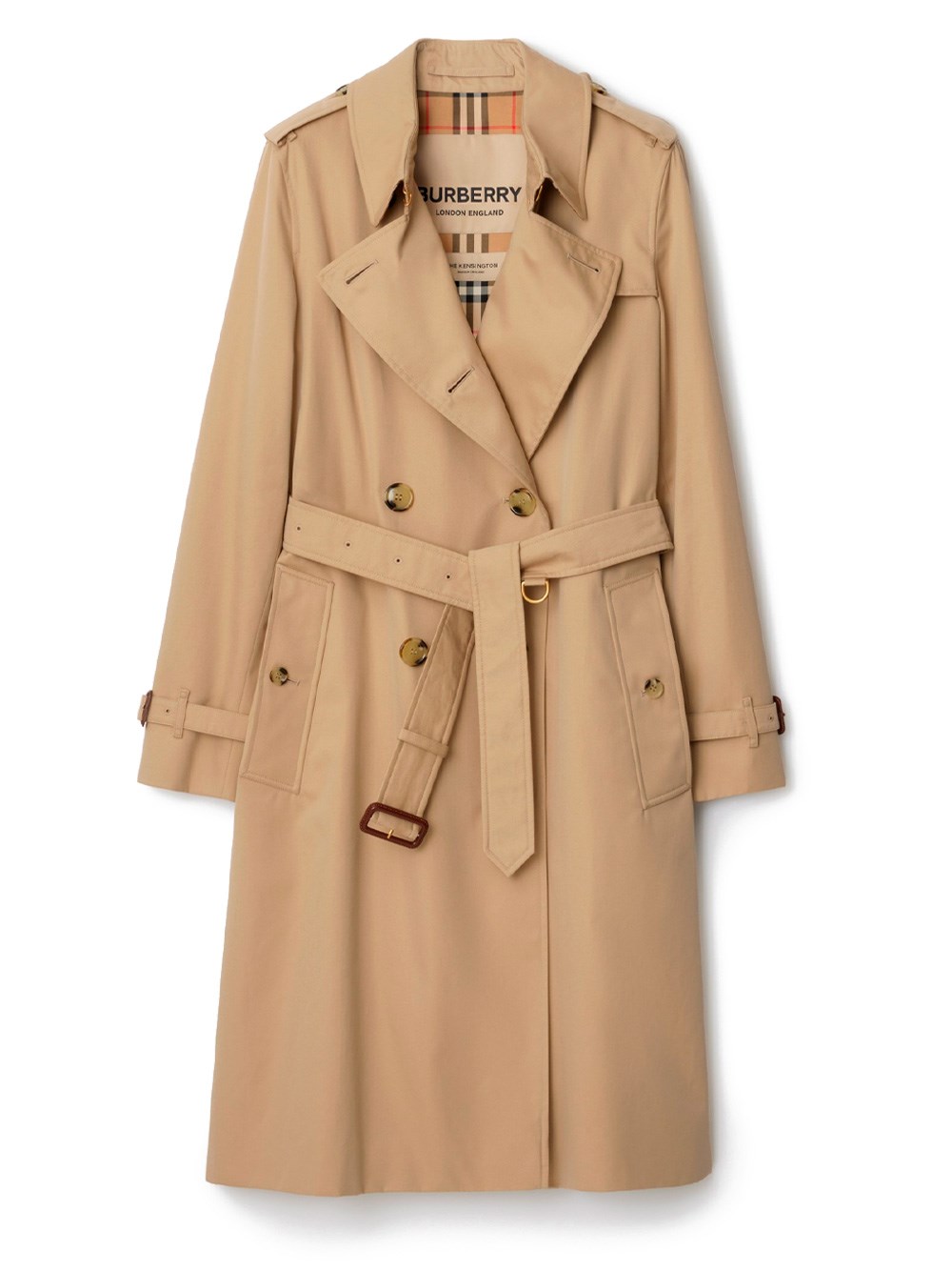 Burberry Gabardine Long Kensington Heritage Trench Coat