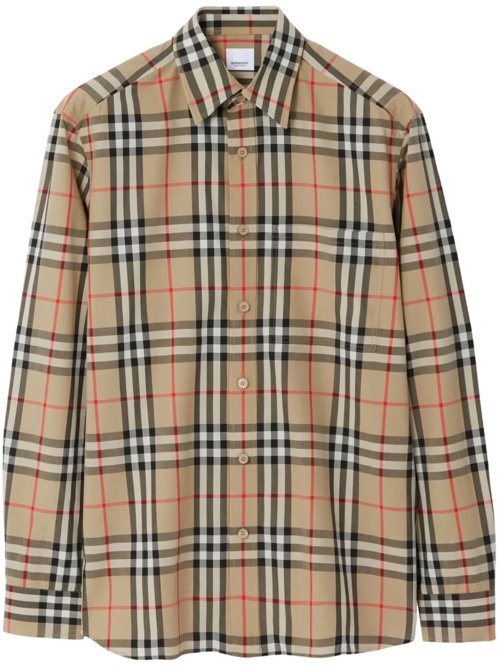 Burberry Check Print Shirt Caxtan In Multi