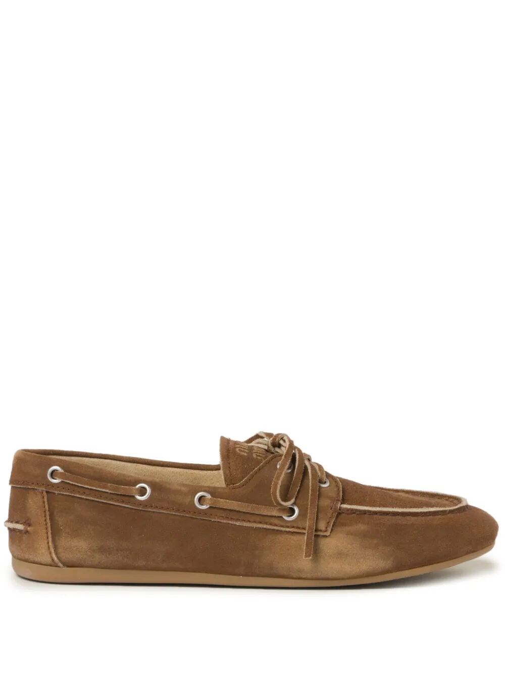 Miu Miu Unlined Loafers In Delave` Suede
