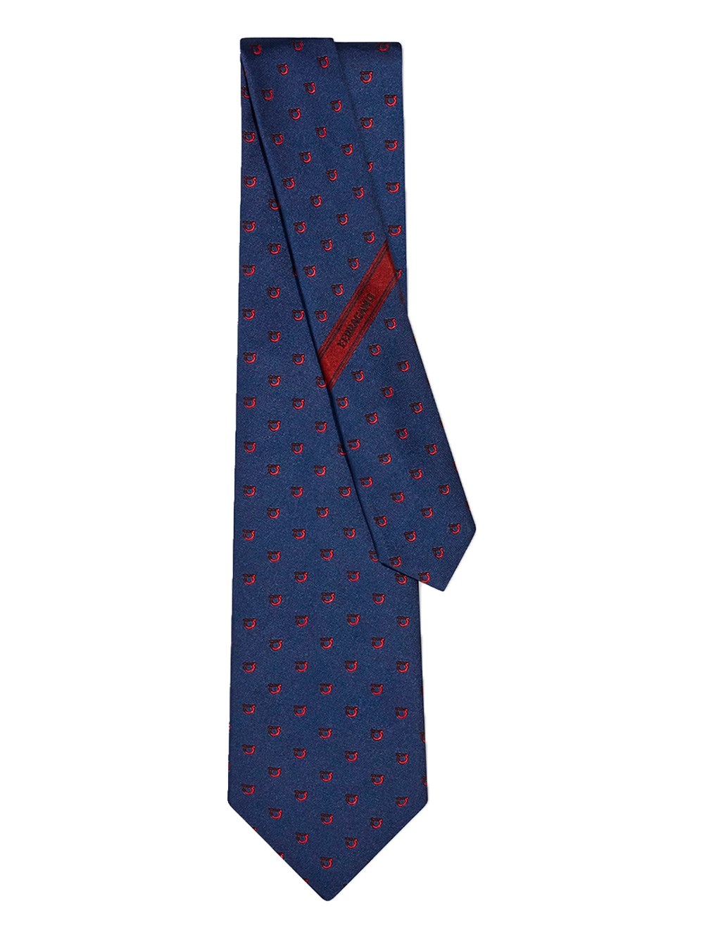 Ferragamo Two-tone Gancini Jacquard Alaska Silk Tie