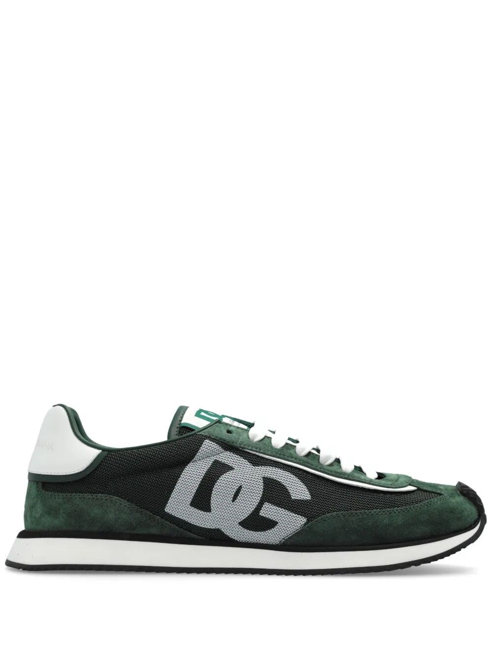 Dolce & Gabbana Multicolor Suede And Mesh Dg Aria Sneakers In Green