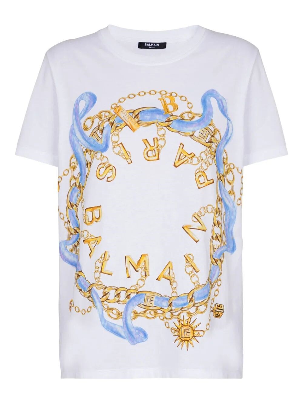 Balmain Paris Chain Print T-shirt