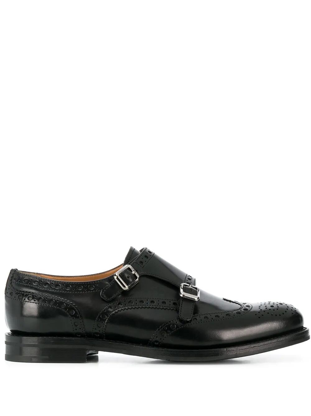 Church's Monk-strap Full Brogue Shoes In Black