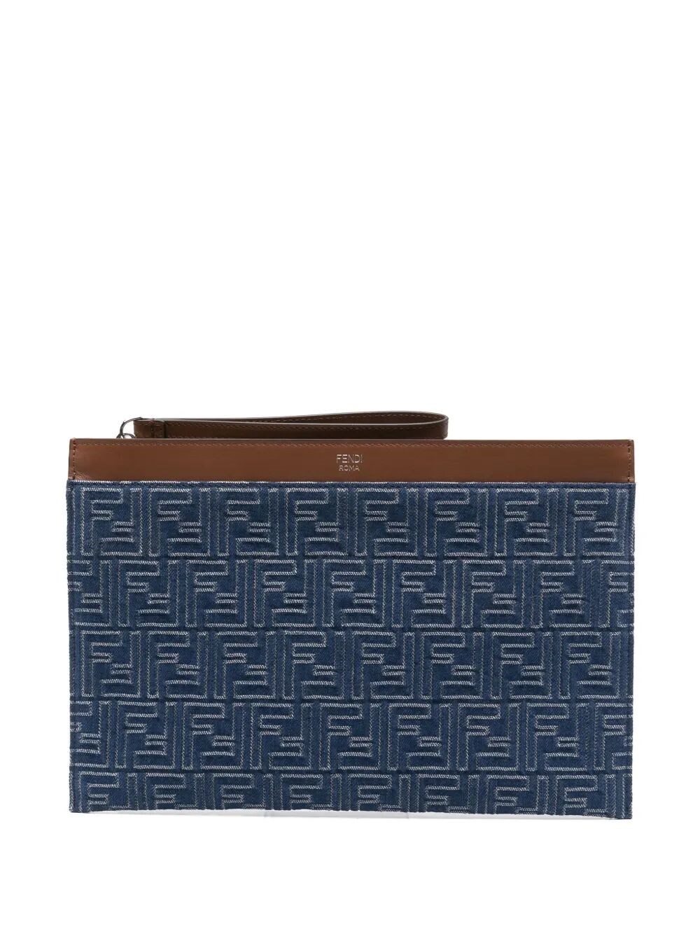 Fendi Ff Jacquard Effect Pouch