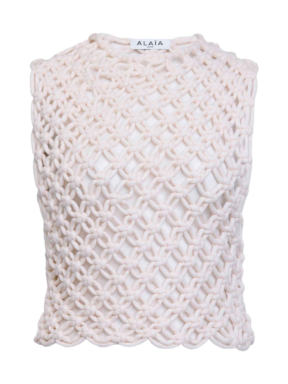 Alaïa Alaia White Knotted Sleeveless Tank Top Women In White