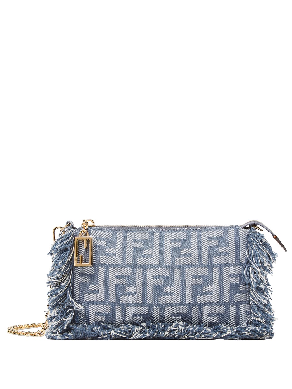 Fendi Blue Baguette Clutch