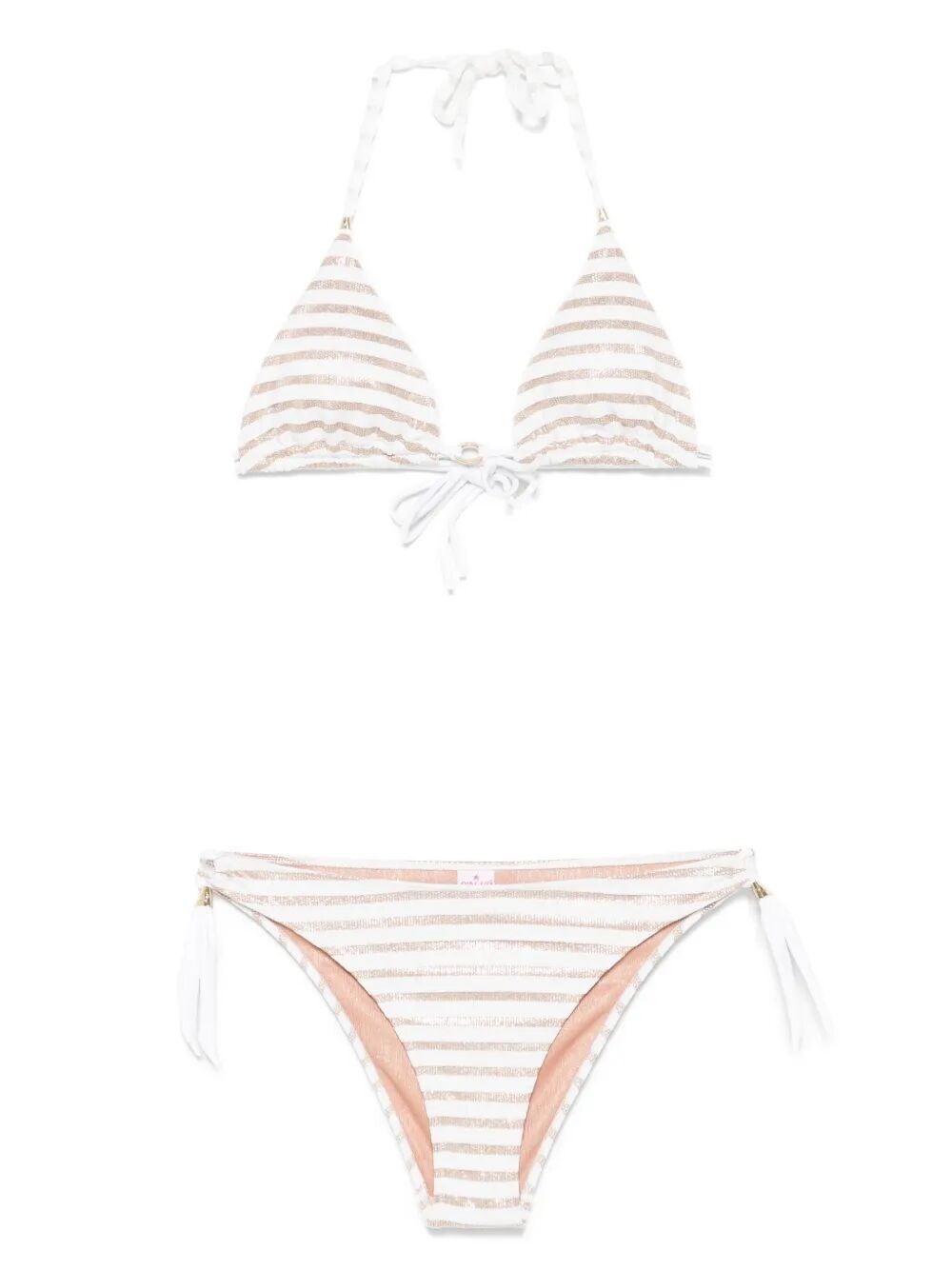Pin Up Marina Gold Triangle Bikini In Neutral