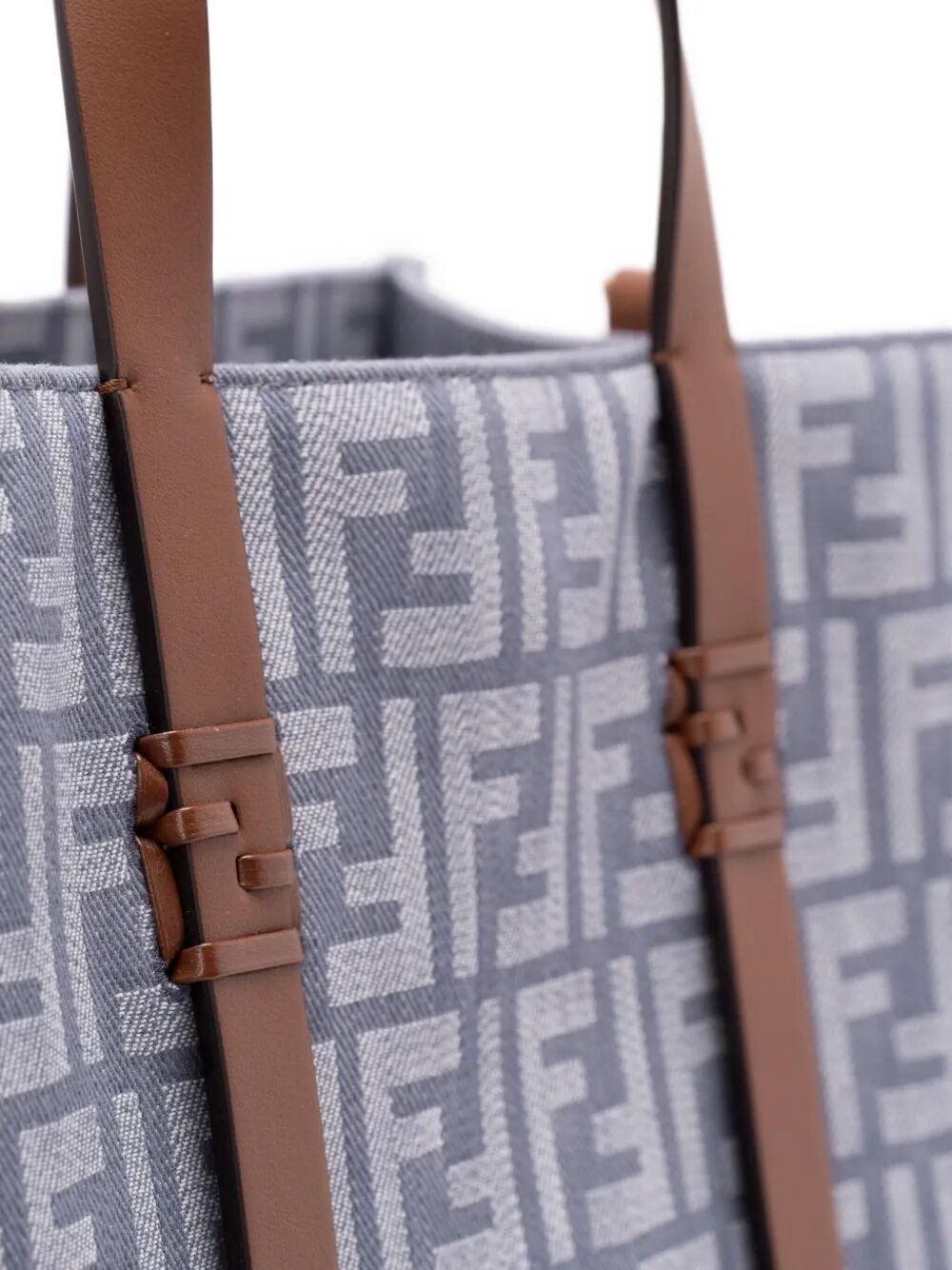 Fendi Summer tote denim-effect ff jacquard bag available on