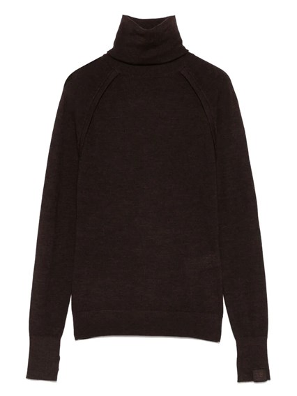 Fendi High neck cashmere midi dress available on Monti