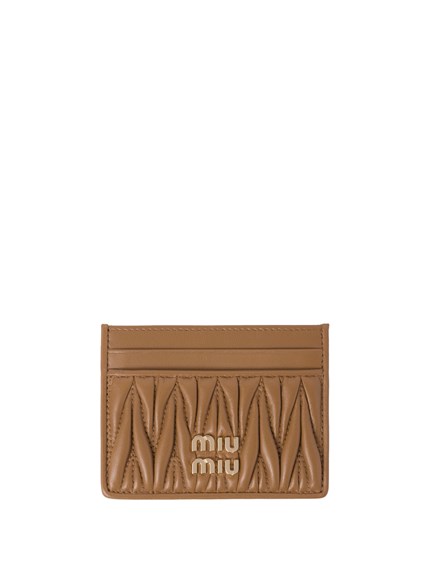 【MIU MIU】 Small Materacenapa Leather Wallet Black Small Matelassé Nappa Leather Wallet | Miu Miu