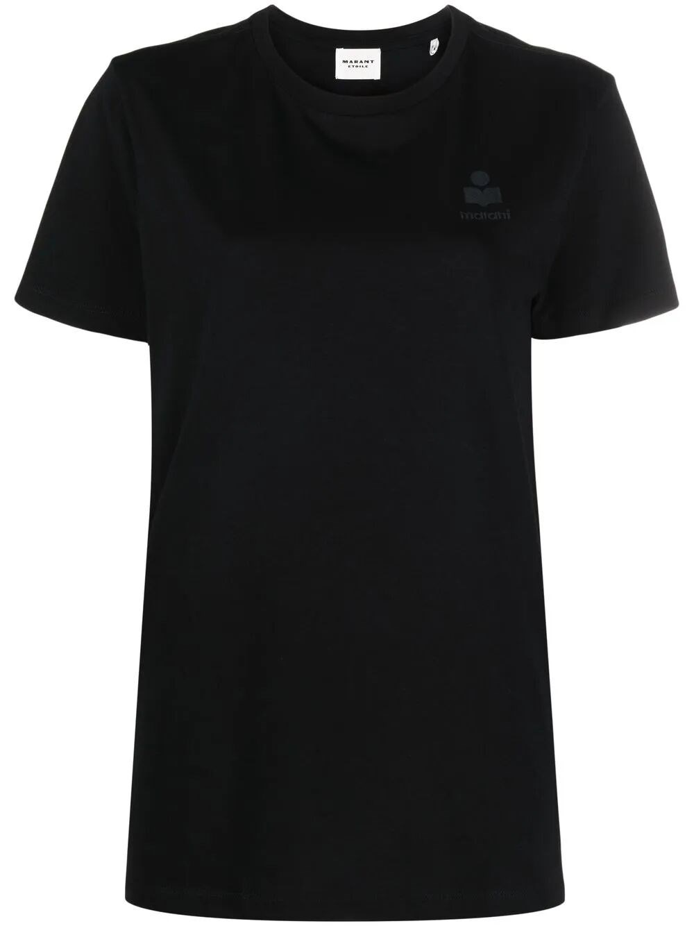 Isabel Marant Étoile Isabel Marant Etoile Aby Cotton T-shirt With Embroidered Logo In Black
