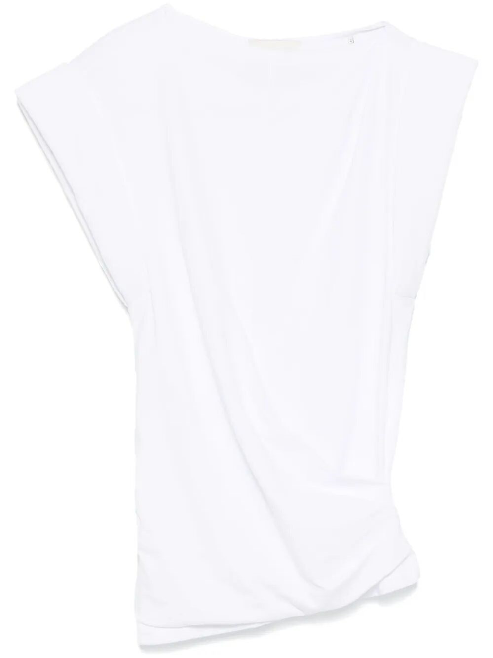 Isabel Marant Maisan Draped Cotton T-shirt In White