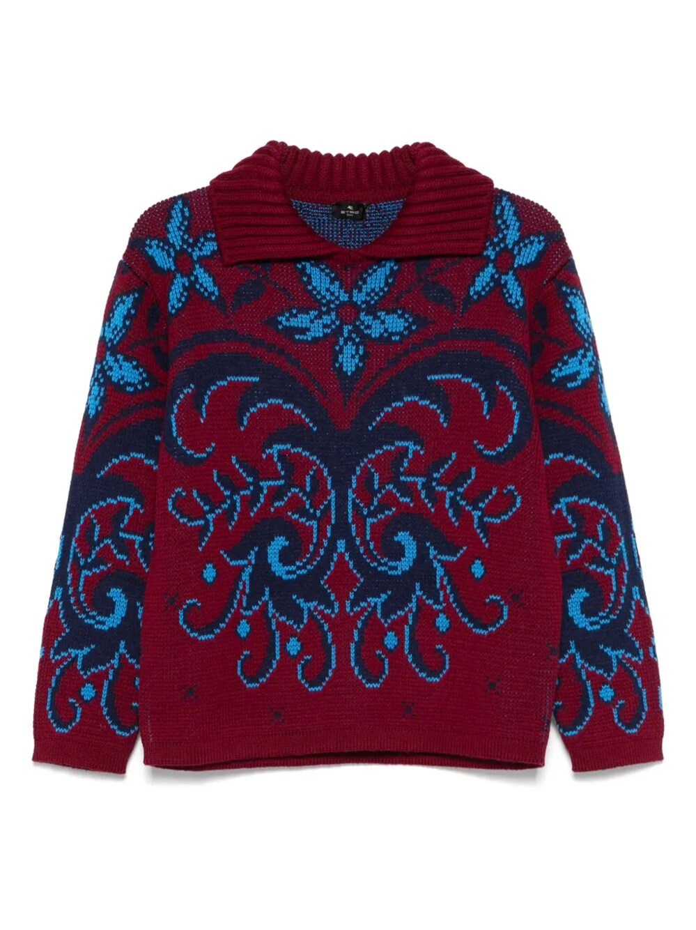 Etro Wool Sweater Floral Pattern