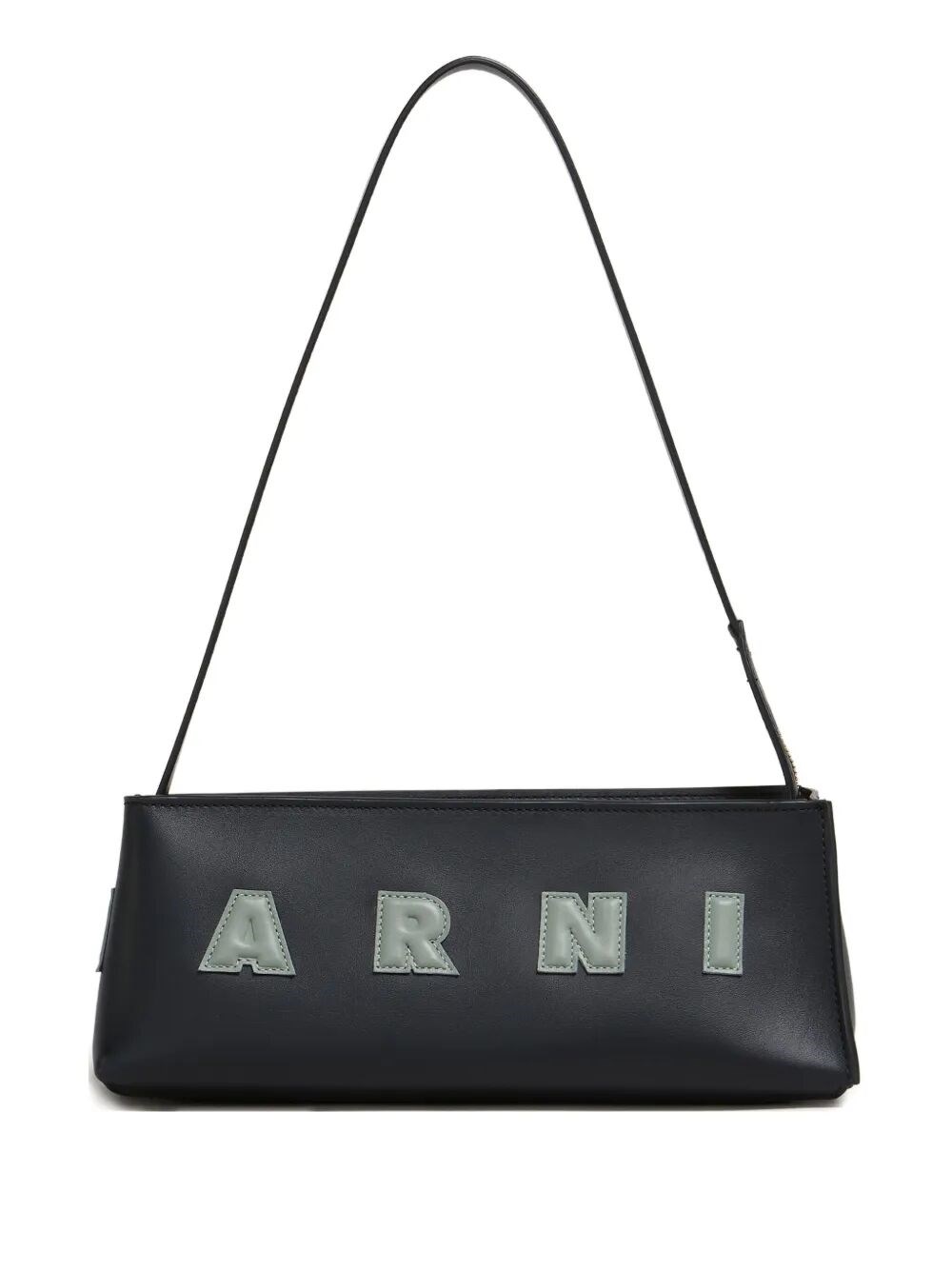 Marni Rectangular Leather Baguette Shoulder Strap
