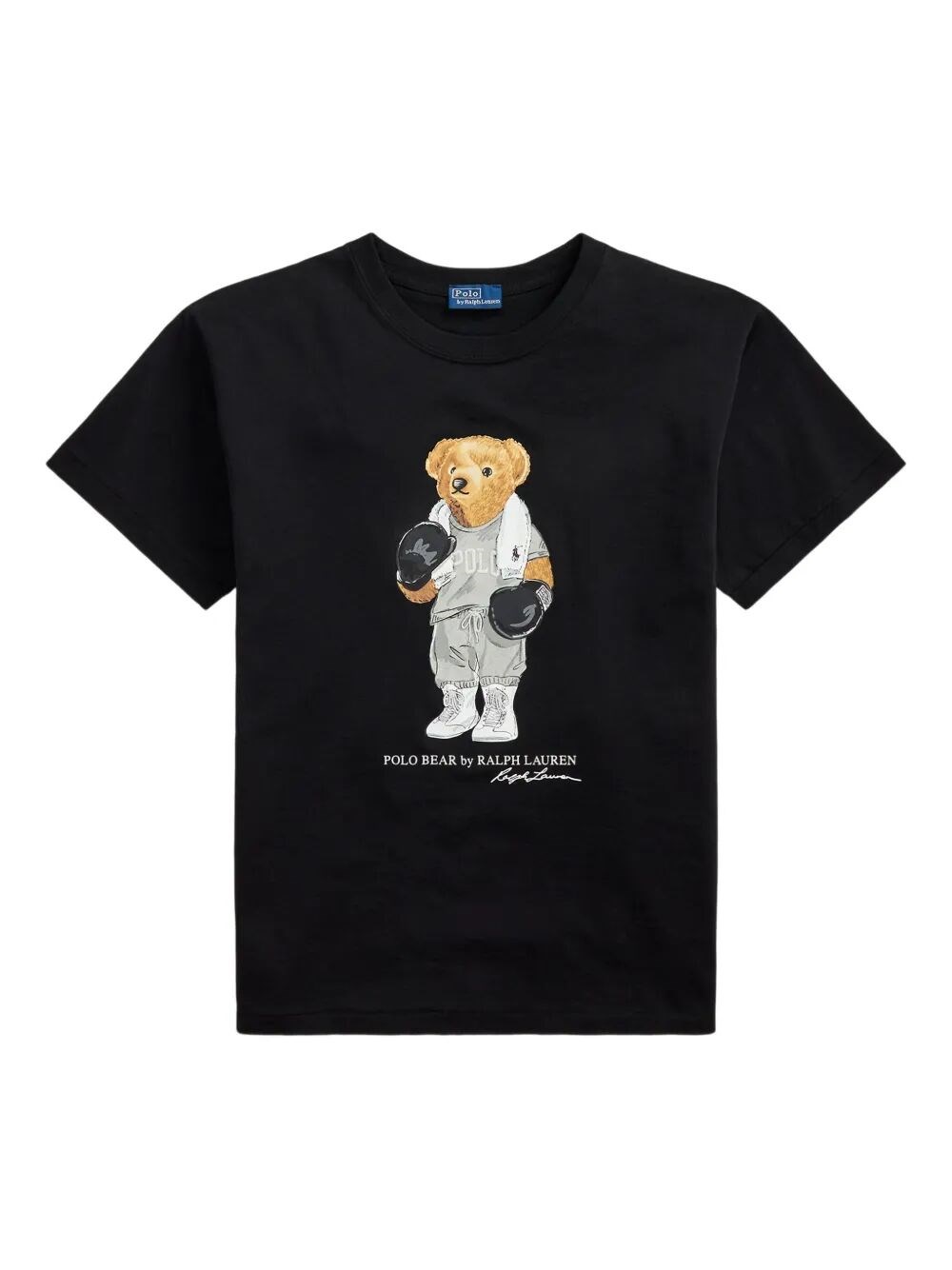 Polo Ralph Lauren Womens Polo Black Bear-print Short-sleeves Cotton-jersey T-shirt