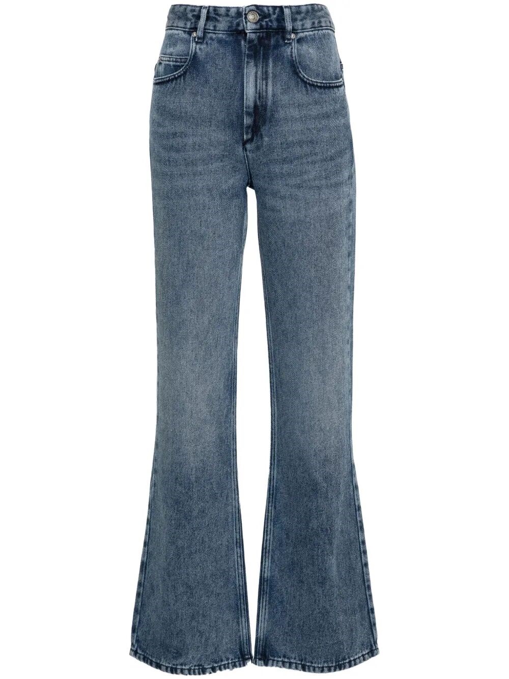 Isabel Marant High-rise Bootcut Denim Jeans With Belt Loops In Blue