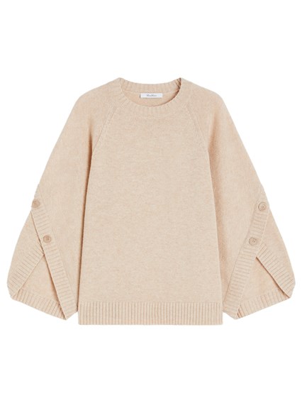 Max mara Oversized cross pattern wool and cashmere sweater