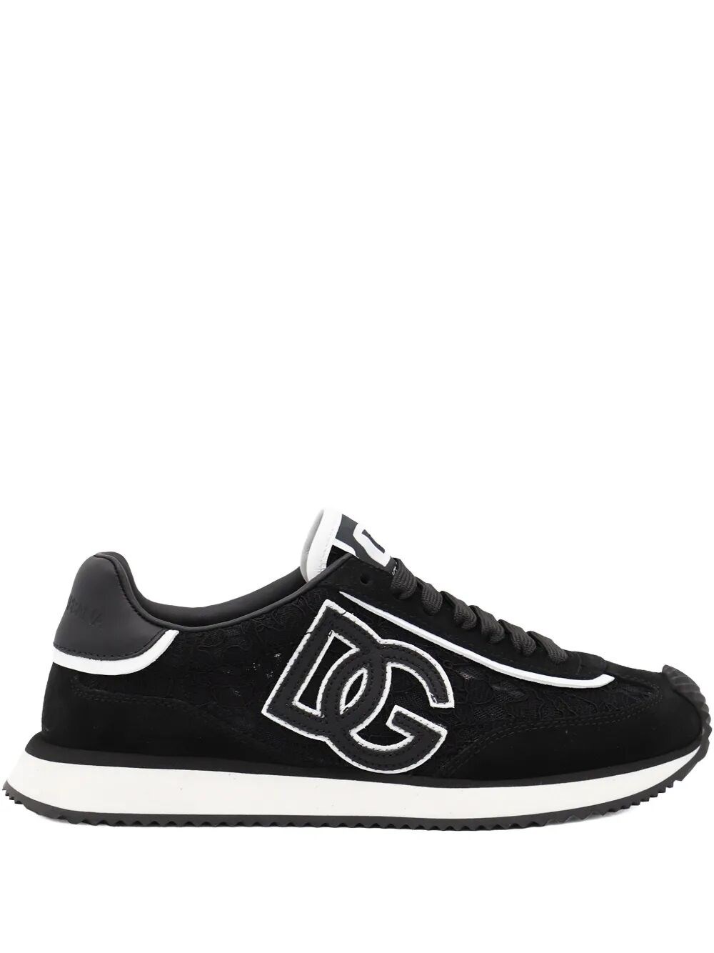 Dolce & Gabbana Dg Cushion Lace-detailed Suede Sneakers Shoes