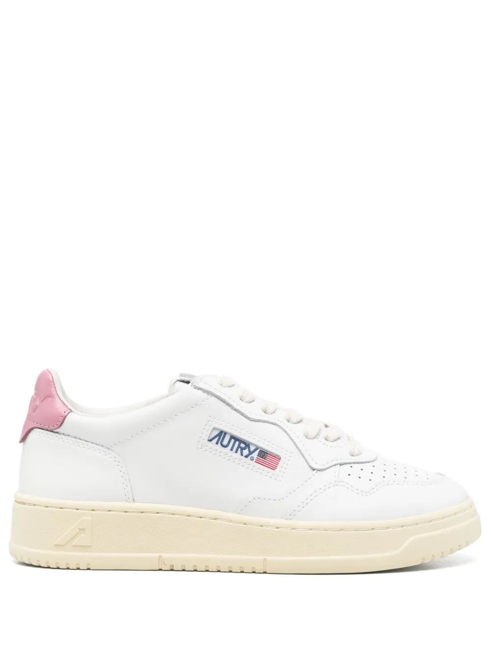 Autry Medalist Low Sneakers In White And Polignac Leather Shoes In White
