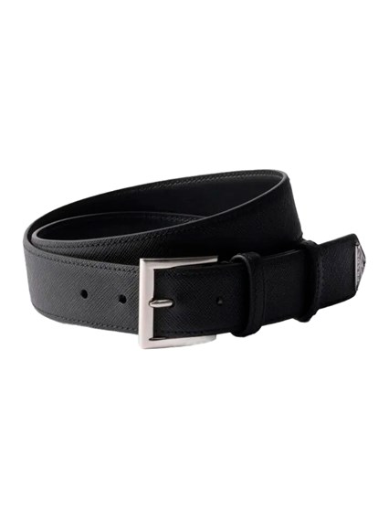 Prada Two-tone saffiano leather reversibile belt available on