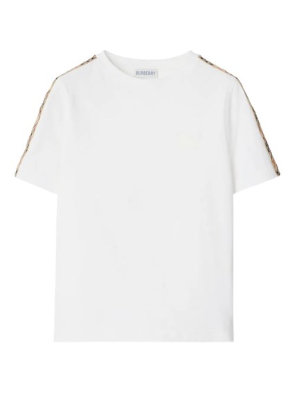 Burberry kids Check trim cotton t-shirt available on Monti