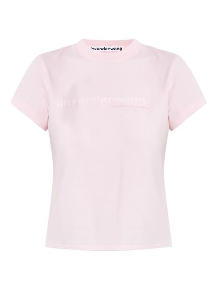Alexander wang Cotton shrunken logo t-shirt available on Monti