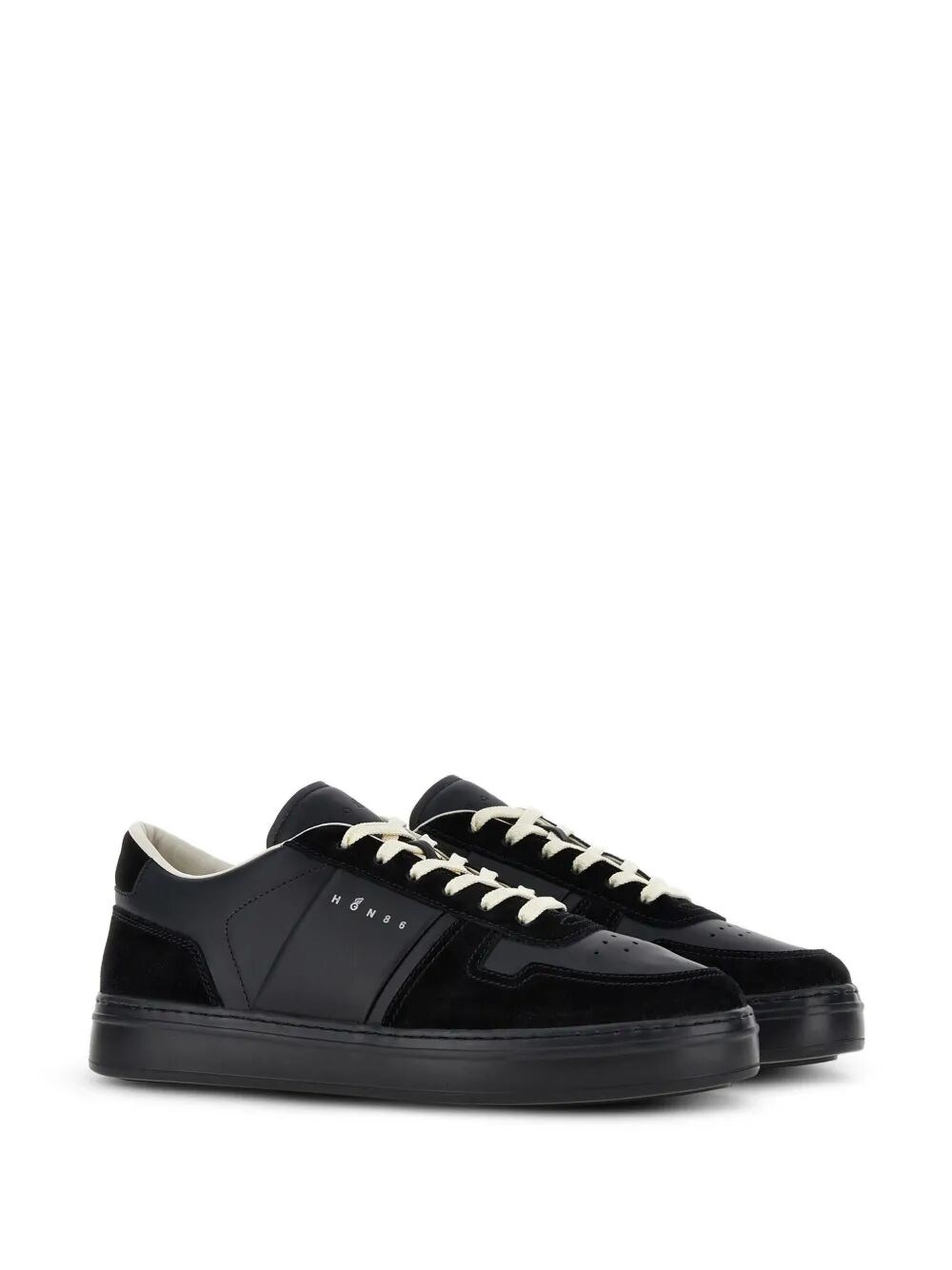 H-TV SMOOTH AND SUEDE LEATHER SNEAKERS