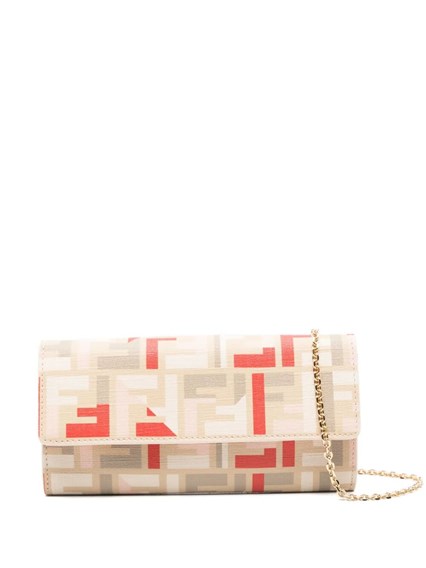 【関税＆送料込み】Fendi Ff Fabric Continental With Chain P Fendi Roma Continental With Chain Fabric Multicolor | Fendi