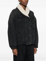 Isabel marant Pimia denim and faux fur jacket available on