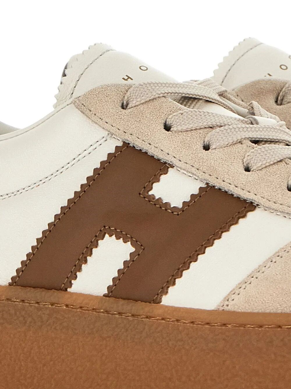 HOGAN COOL SUEDE AND NAPPA LEATHER LIGHTWEIGHT MAXI SOLE SNEAKERS