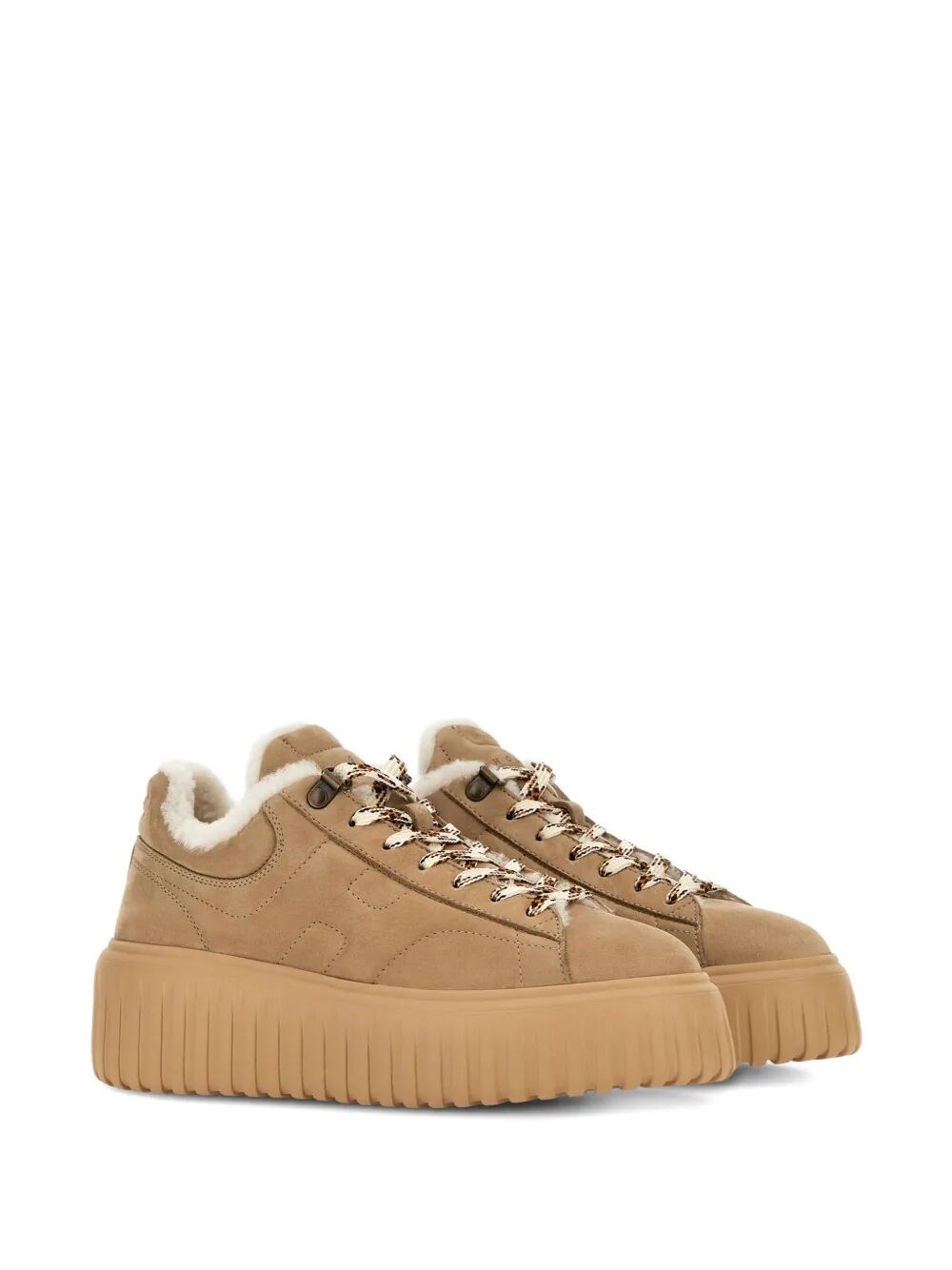 H-STRIPES SUEDE SNEAKERS WITH SHEARLING LINING