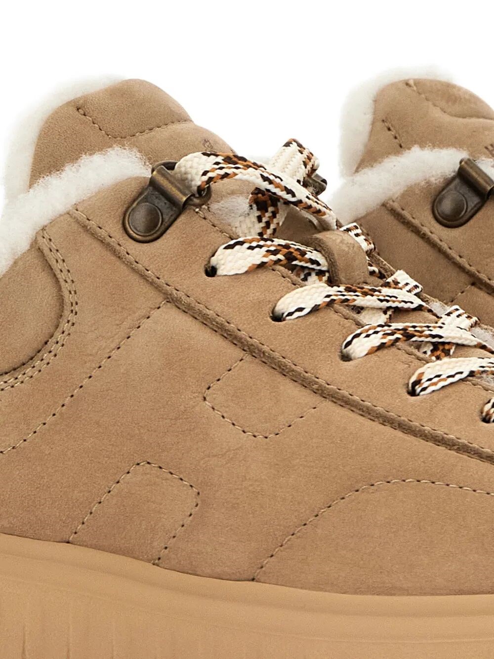 H-STRIPES SUEDE SNEAKERS WITH SHEARLING LINING