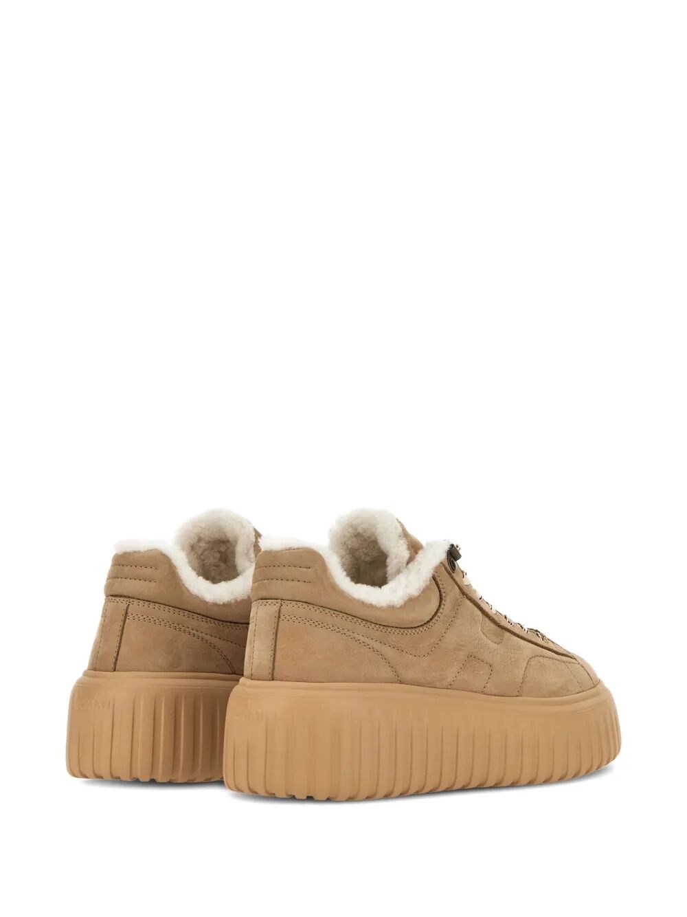 H-STRIPES SUEDE SNEAKERS WITH SHEARLING LINING