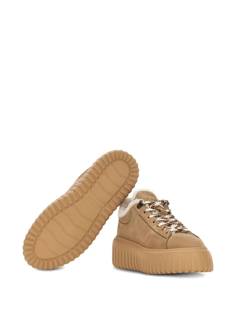 H-STRIPES SUEDE SNEAKERS WITH SHEARLING LINING