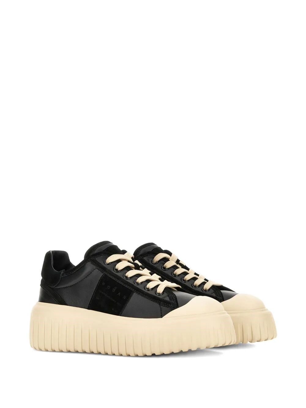 H-STRIPES NAPPA LEATHER AND SUEDE SNEAKERS