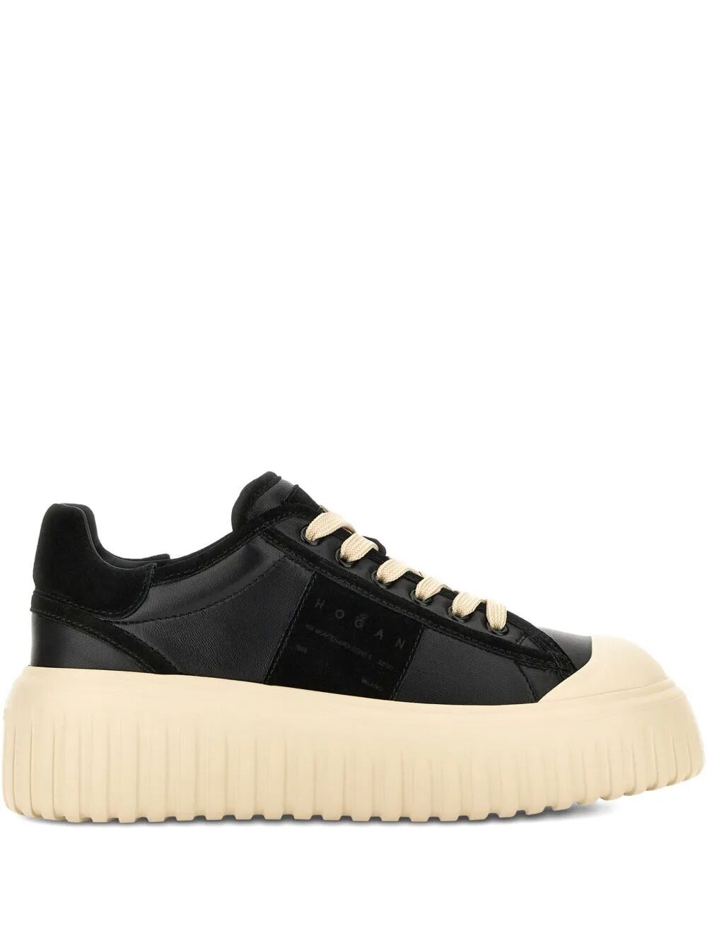 H-STRIPES NAPPA LEATHER AND SUEDE SNEAKERS